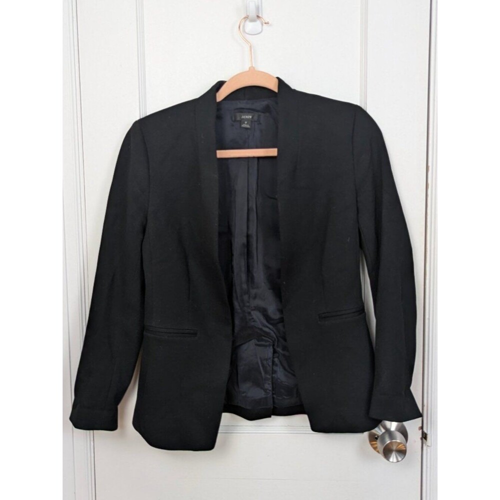 J.Crew | Black Going-Out Blazer in 365 Crepe Size 2